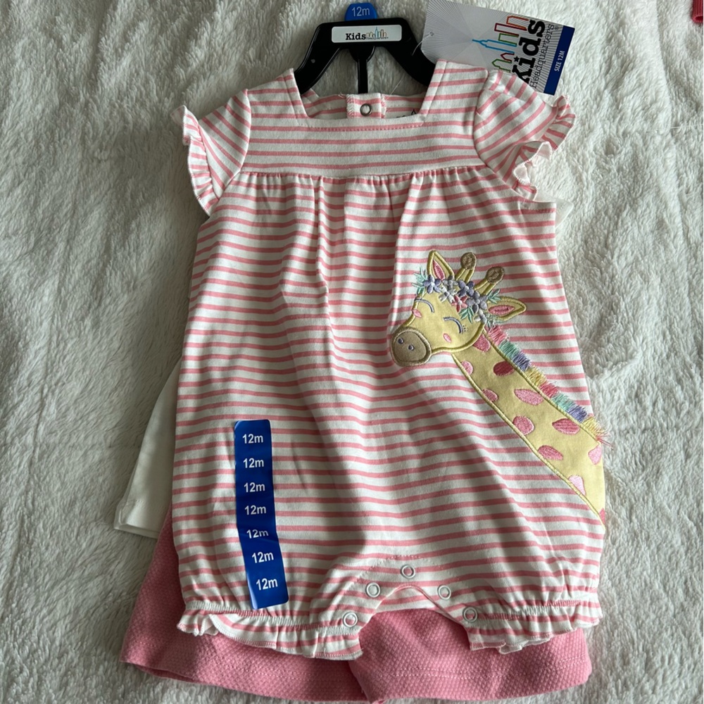 12 months girls summer clothes (2 outfits)